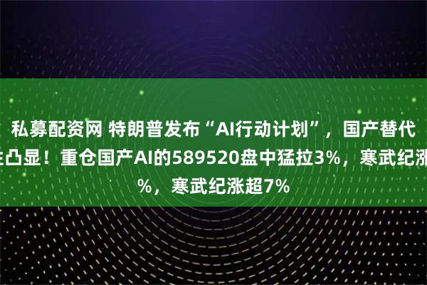 私募配资网 特朗普发布“AI行动计划”，国产替代重要性凸显！重仓国产AI的589520盘中猛拉3%，寒武纪涨超7%