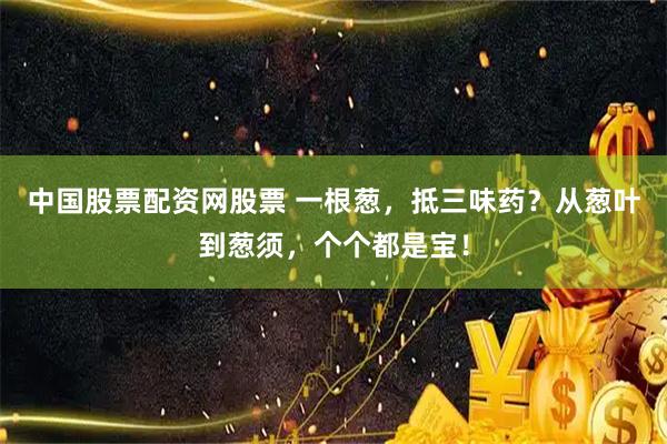 中国股票配资网股票 一根葱，抵三味药？从葱叶到葱须，个个都是宝！
