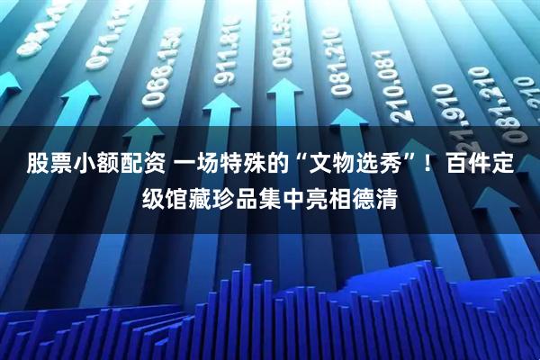 股票小额配资 一场特殊的“文物选秀”！百件定级馆藏珍品集中亮相德清